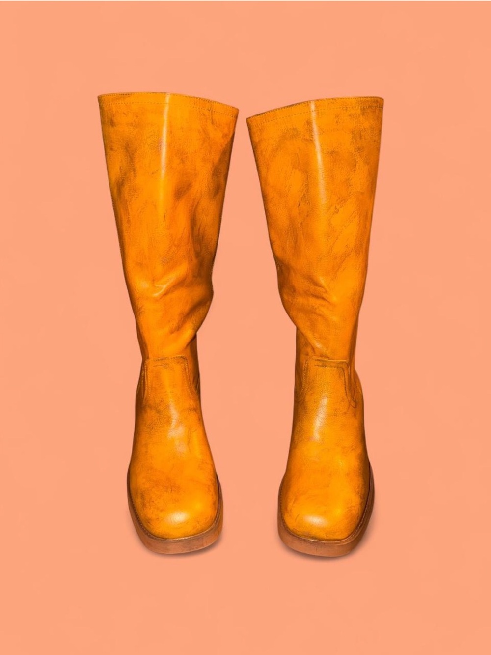 Women's Tall Campus Boots in Distressed Banana Color